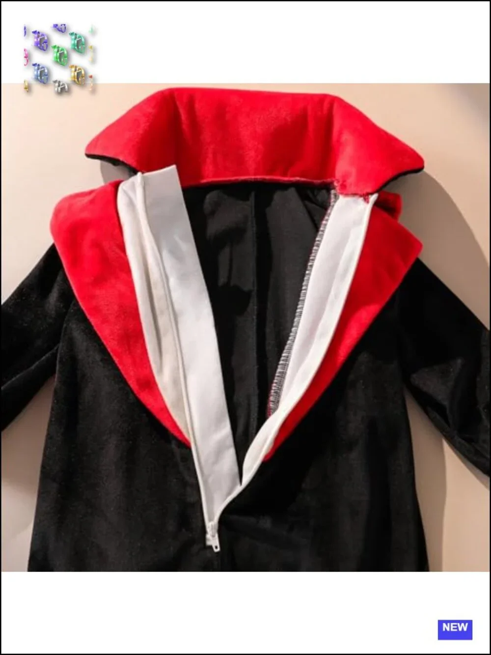 Toddler Vampire Costume Jumpsuit Long Sleeve Zipper Halloween Cosplay